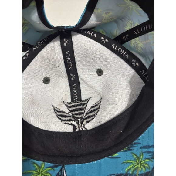 Double Portion Supply Snapback Hat ALOHA Floral Tropical Hawaiian Vaca Black Cap - Picture 4 of 11